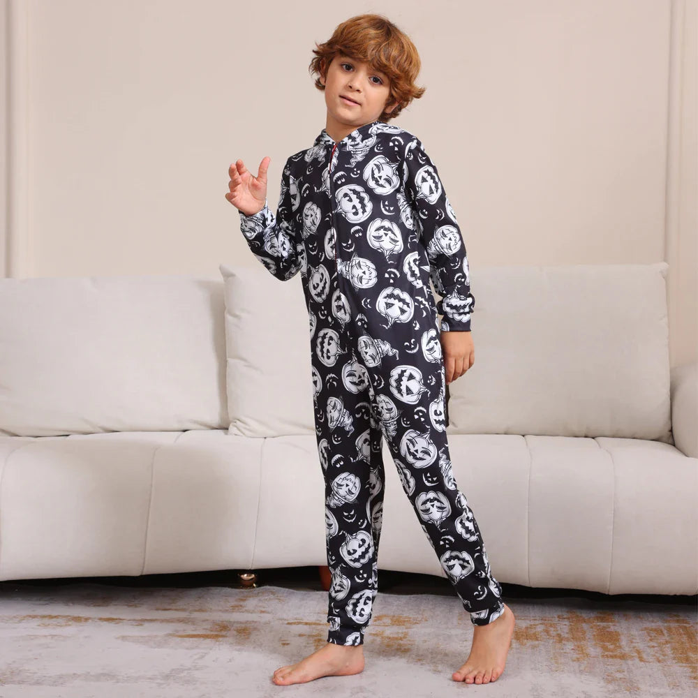 Halloween Pajamas- Pumpkin Pajama Party Family Matching Sets for Halloween Fun- - Pekosa Women Fashion