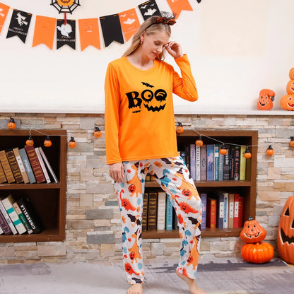 Halloween Pajamas- Spooky Boo & Bad Witch Family Pajamas for Halloween- - Pekosa Women Fashion