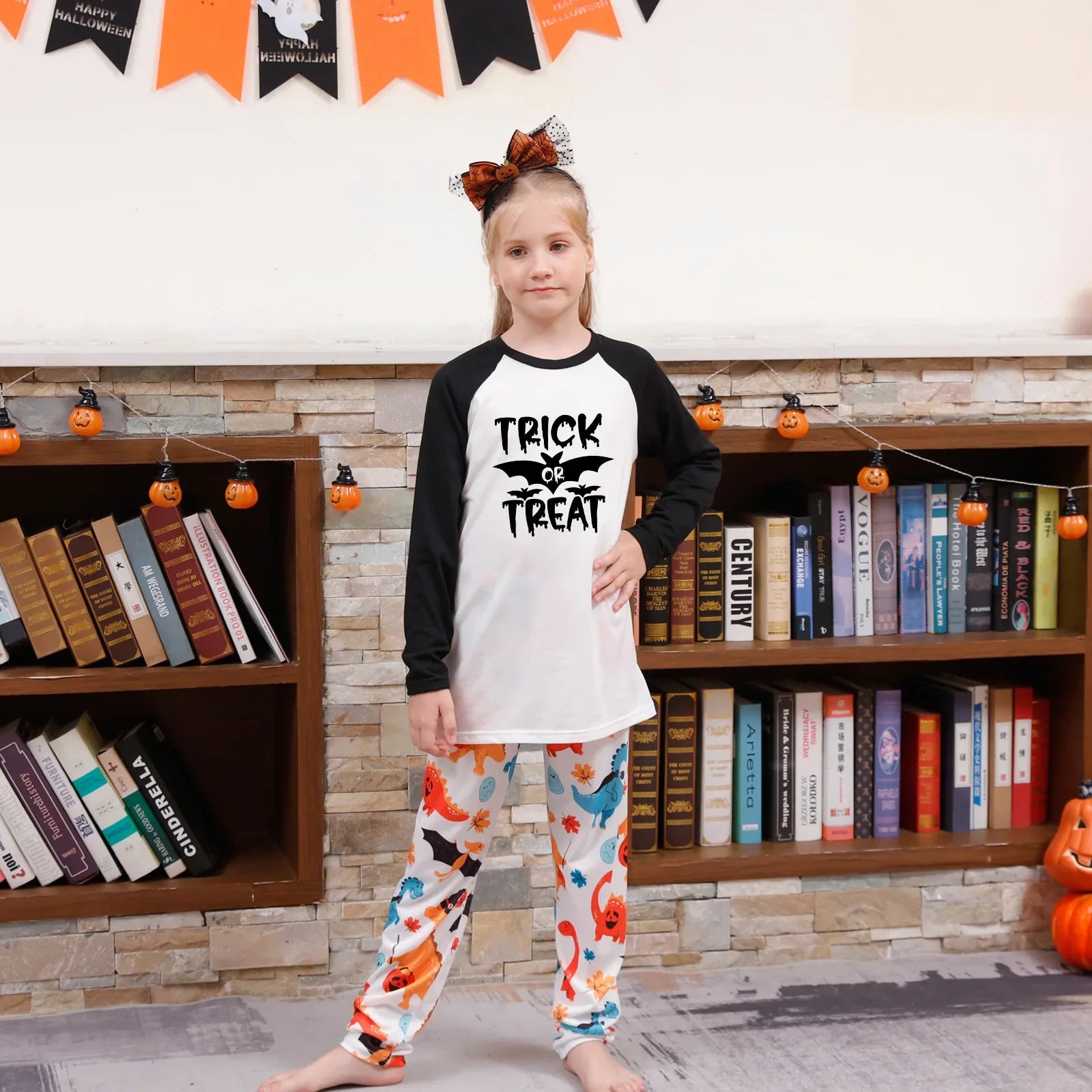 Halloween Pajamas- Trick or Treat Family Pajamas for Halloween Fun- - Pekosa Women Fashion