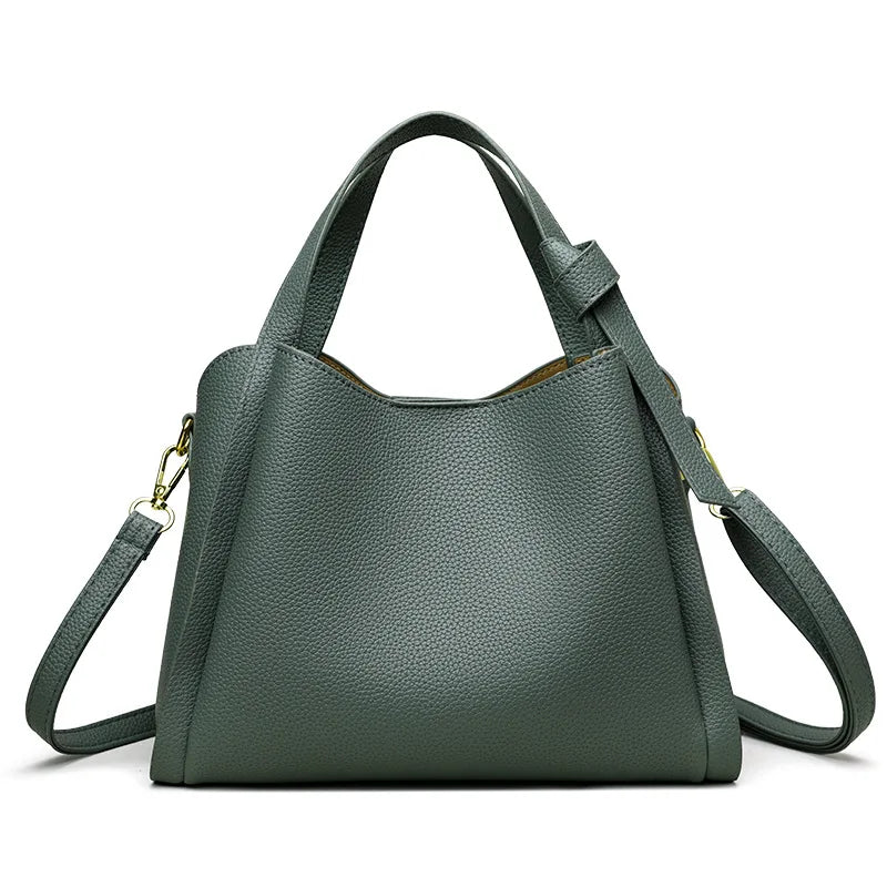Handbags- Multi-Purpose Handbag Faux Leather Tote Bag for Work & Leisure- - Pekosa Women Fashion
