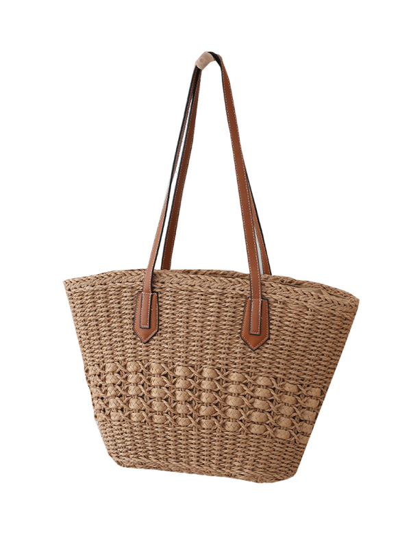 Handbags- Women's Straw Beach Bag for Summer Adventures- - Pekosa Women Fashion