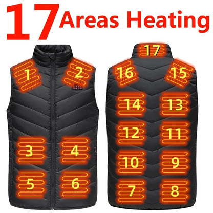 Heating Vests - Heat On-Demand Waistcoat USB Advanced 17 Zone Heating Vest