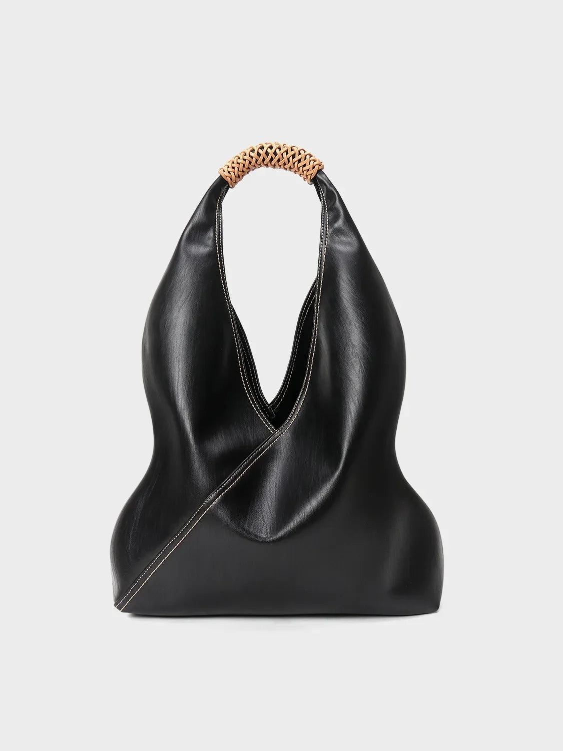 Hobo Bags- Genuine Leather Hobo Bag for Elegant Occasions- night black- Pekosa Women Fashion