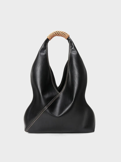 Hobo Bags- Genuine Leather Hobo Bag for Elegant Occasions- night black- Pekosa Women Fashion