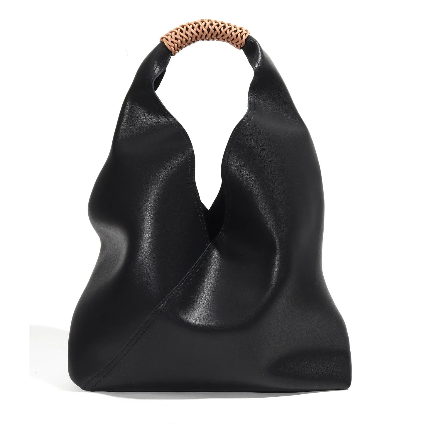 Hobo Bags- Genuine Leather Hobo Bag for Elegant Occasions- black- Pekosa Women Fashion