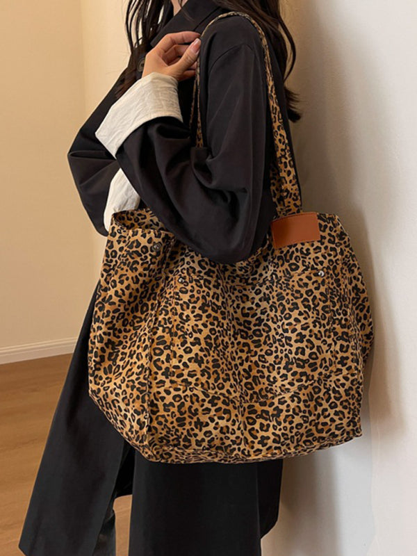 Leopard Print Large Capacity Tote Bag for Everyday Carry