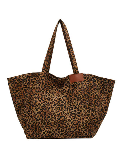 Leopard Print Large Capacity Tote Bag for Everyday Carry