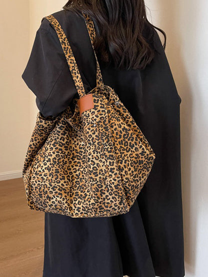 Leopard Print Large Capacity Tote Bag for Everyday Carry