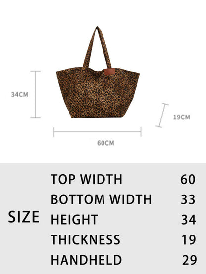 Leopard Print Large Capacity Tote Bag for Everyday Carry