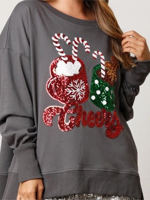 Holiday Sweatshirts - Holiday Cheers Chocolate Mint Mugs Sweatshirts