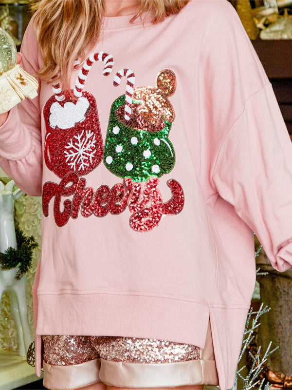 Holiday Sweatshirts - Holiday Cheers Chocolate Mint Mugs Sweatshirts