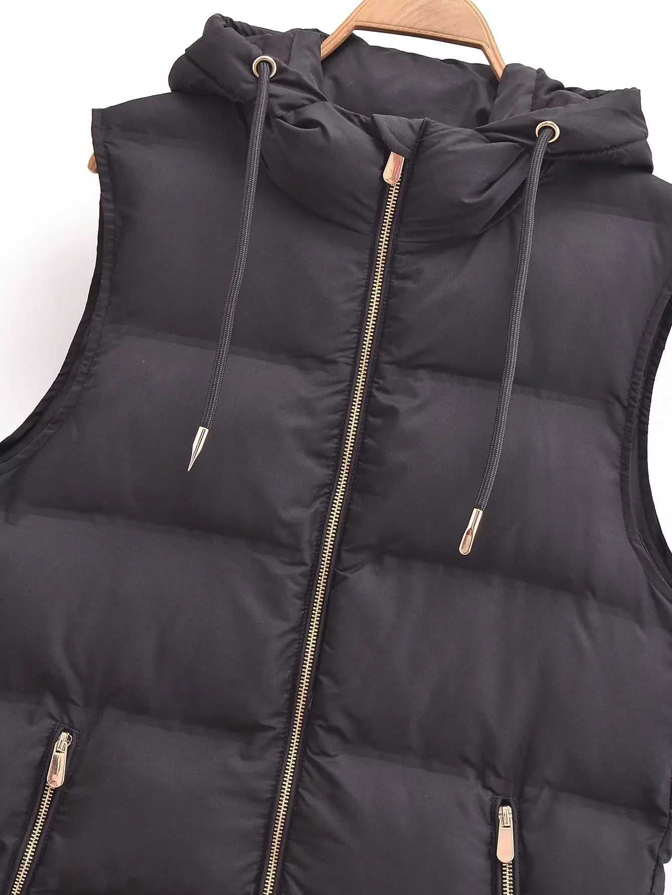 Hooded Vest - Cozy Hooded Puffer Vest for Chilly Days