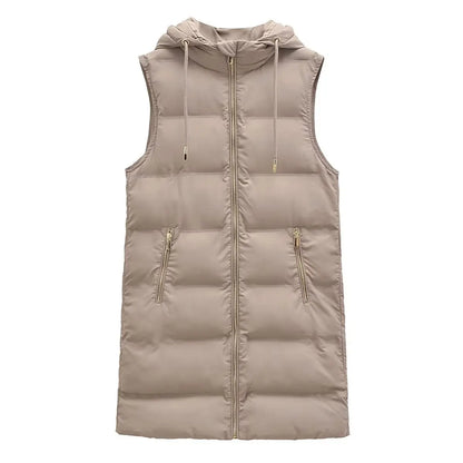 Hooded Vest - Cozy Hooded Puffer Vest for Chilly Days