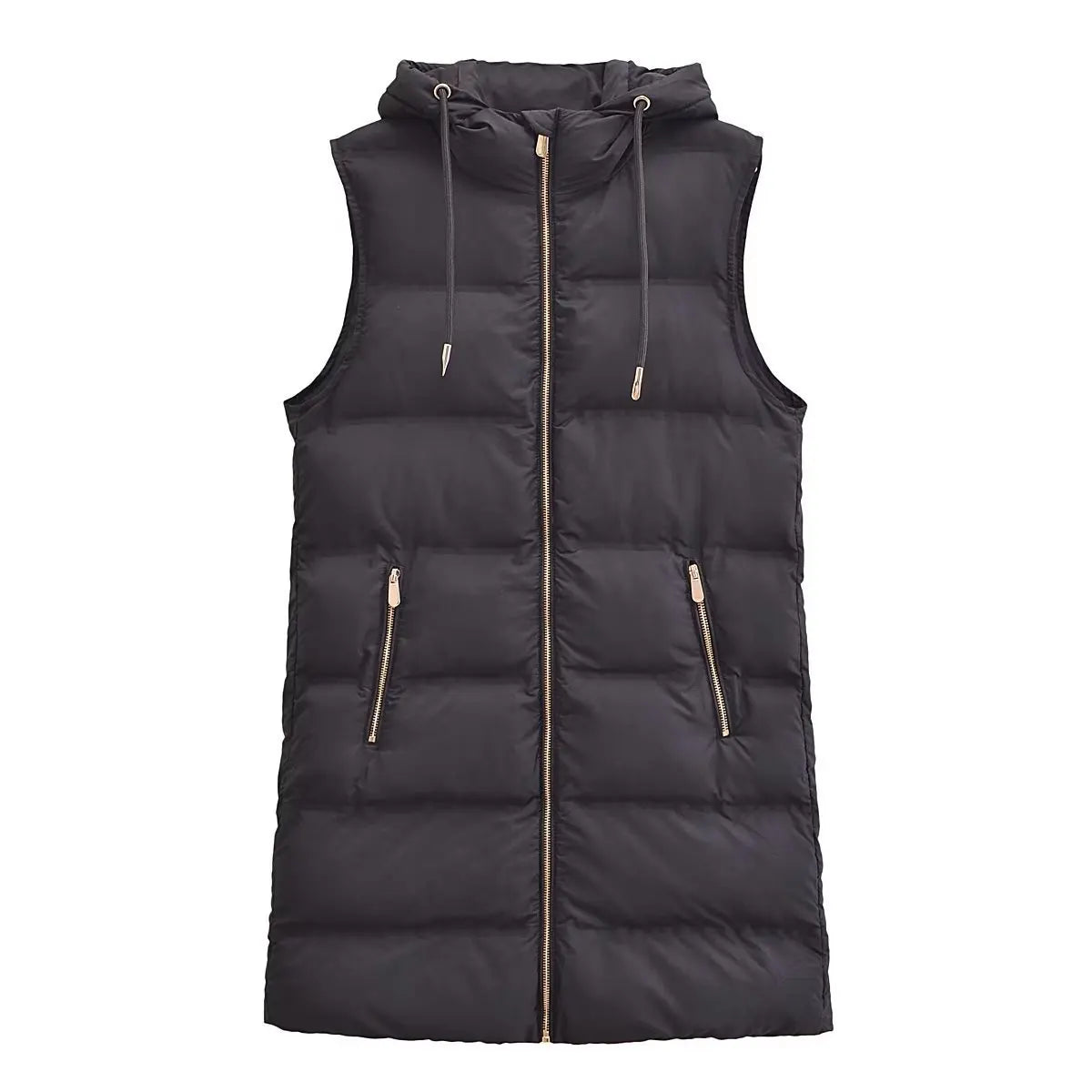 Hooded Vest - Cozy Hooded Puffer Vest for Chilly Days