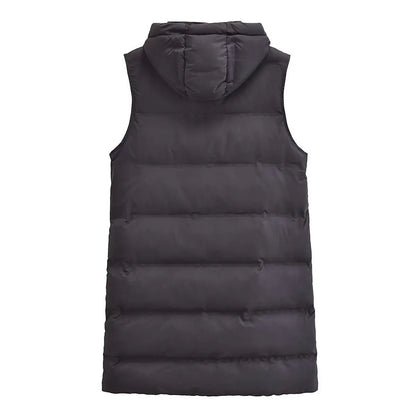 Hooded Vest - Cozy Hooded Puffer Vest for Chilly Days