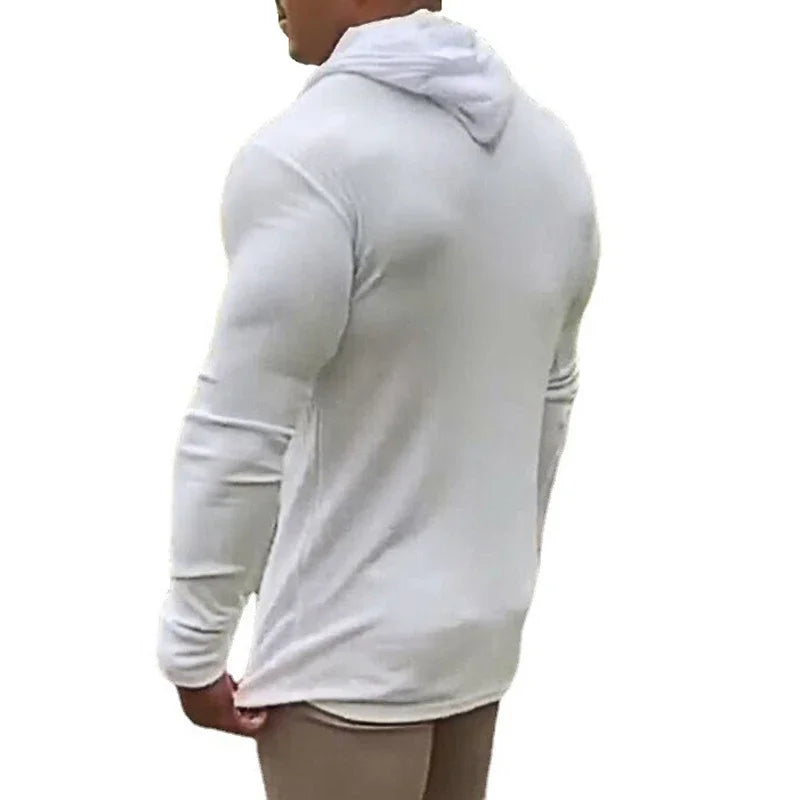 Hoodies - Athletic Ribbed Men's Hoodie Tee