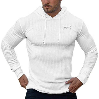 Hoodies - Athletic Ribbed Men's Hoodie Tee