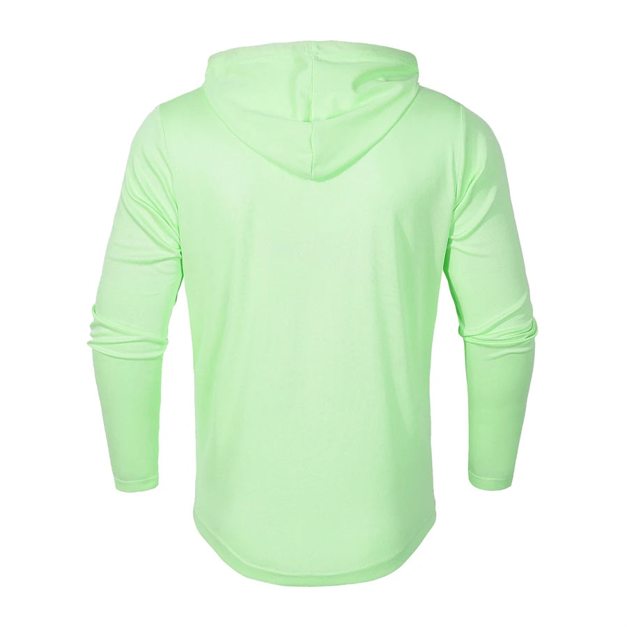 Hoodies - Men’s Henley Muscle Hoodie Athletic Fit Top