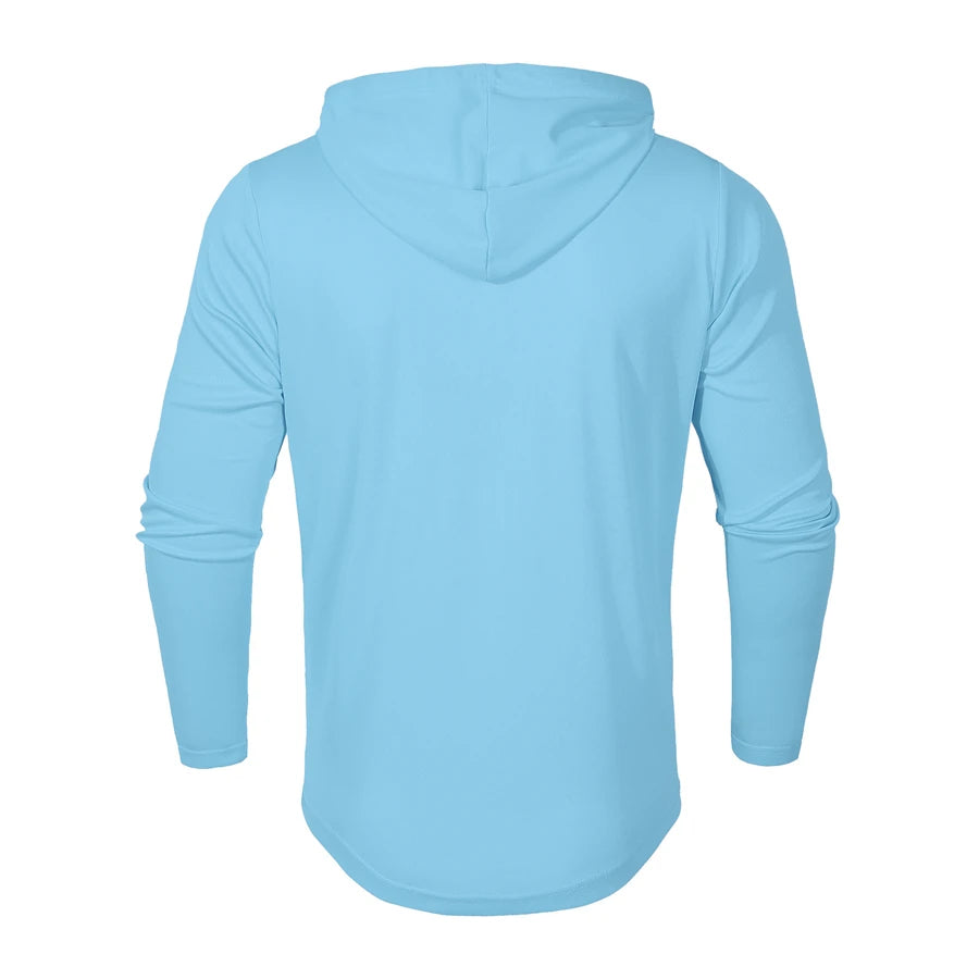 Hoodies - Men’s Henley Muscle Hoodie Athletic Fit Top