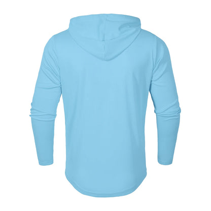 Hoodies - Men’s Henley Muscle Hoodie Athletic Fit Top