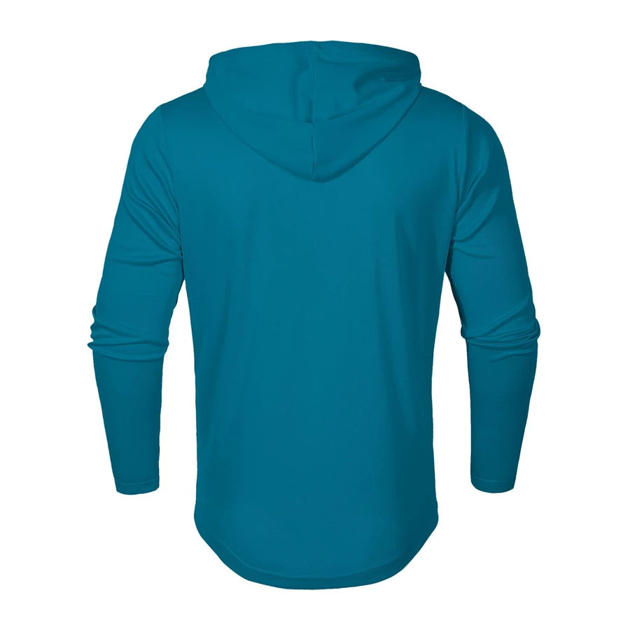 Hoodies - Men’s Henley Muscle Hoodie Athletic Fit Top