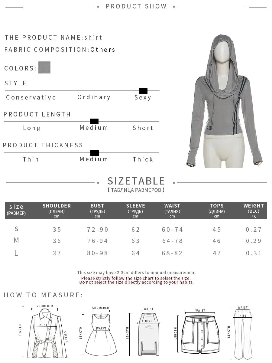 Hoodies - Sporty Crop Top with Hood for Women