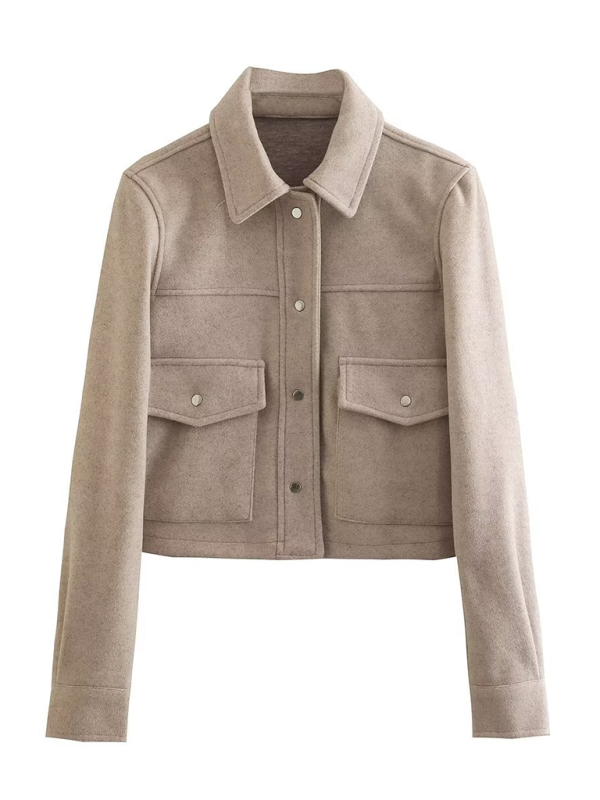 Jackets - Classic Taupe Cropped Jacket – Casual to Semi-formal