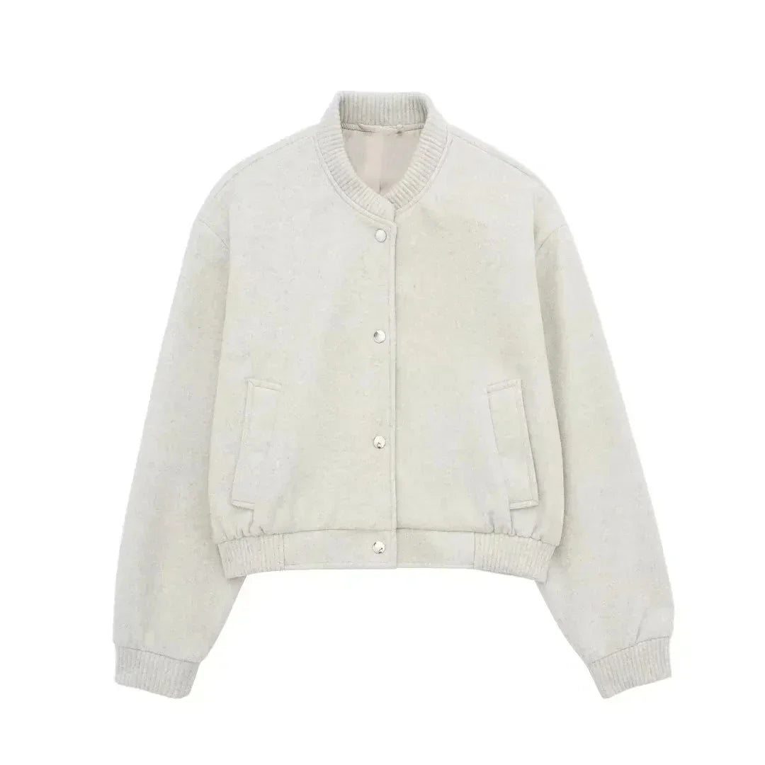 Jackets- Cropped Jacket for Day to Evening Wear- - Pekosa Women Fashion