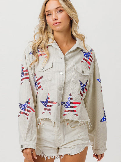 American Pride Sparkling Corduroy Jacket for Independence Day