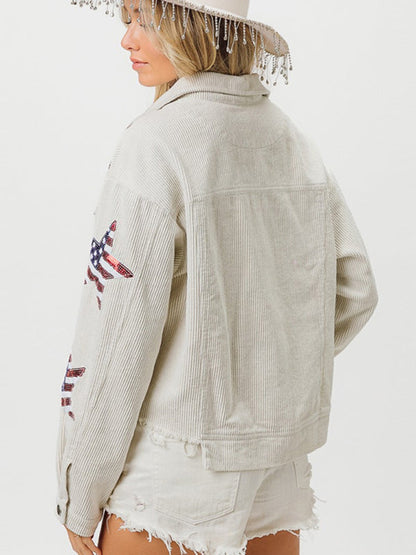 American Pride Sparkling Corduroy Jacket for Independence Day