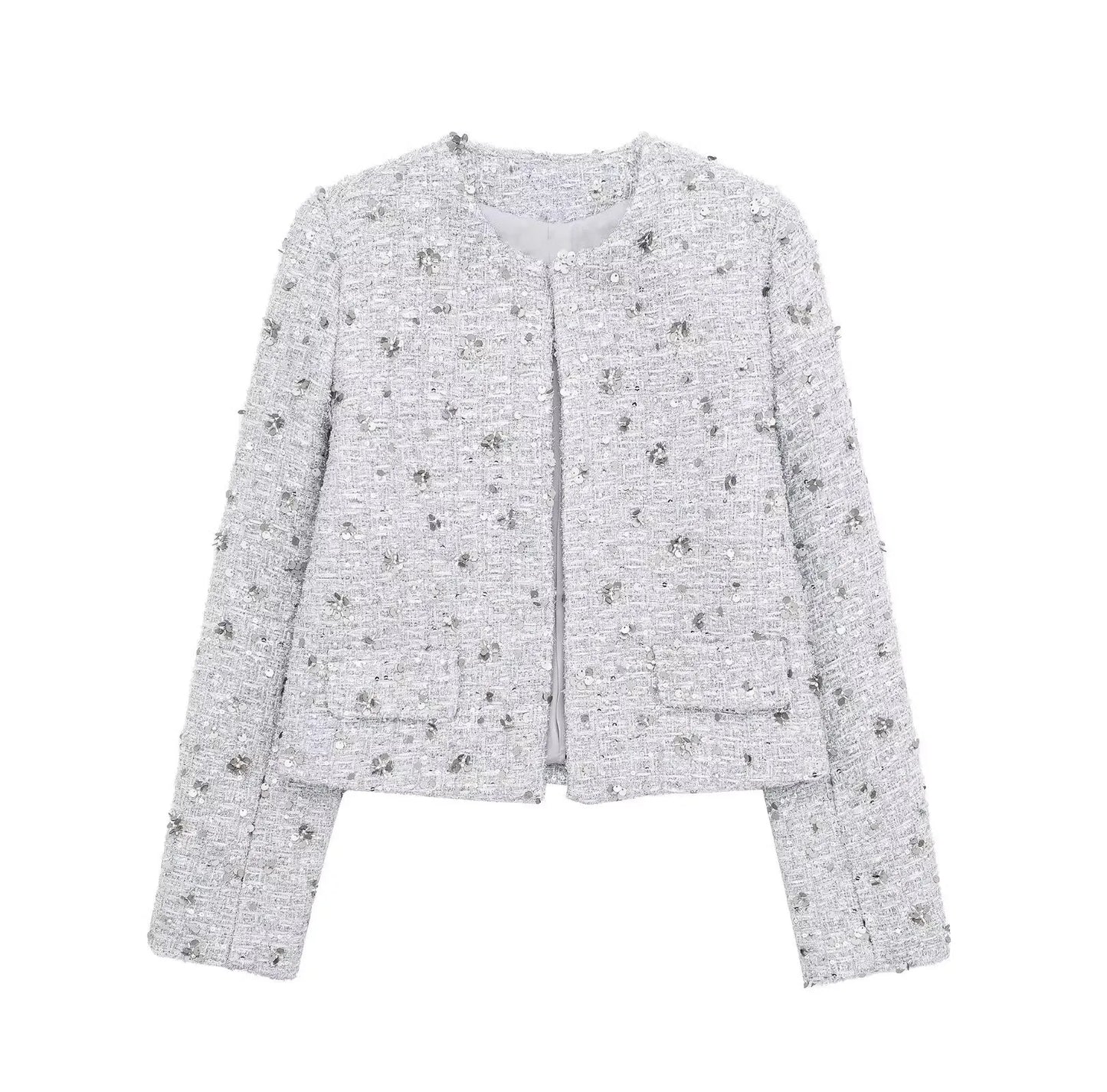 Jackets- Sparkle Sequin Zip-Up Party Jacket