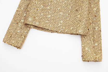 Jackets- Sparkle Sequin Zip-Up Party Jacket