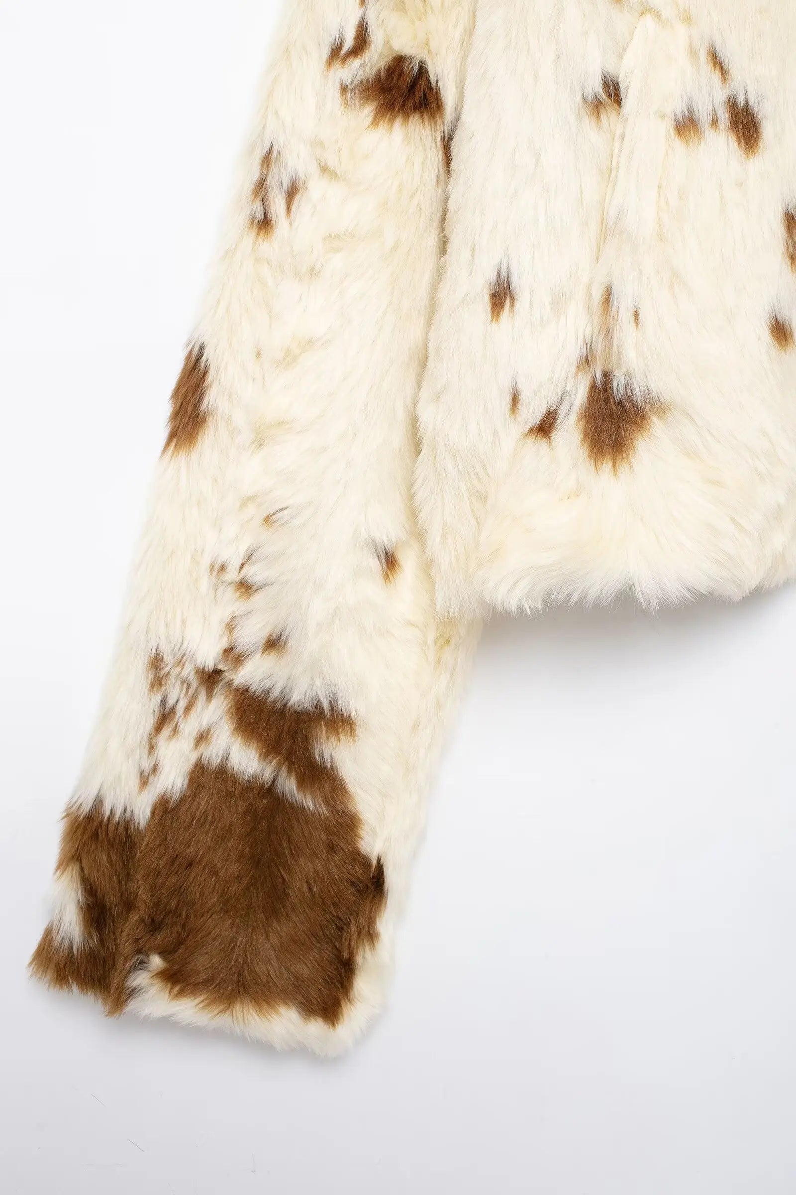 Jackets - Spotted Faux Fur Jacket – Women Winter Wear