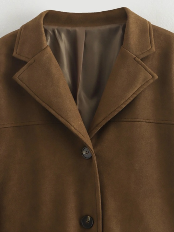 Jackets - Vintage Business Casual Faux Suede Coat