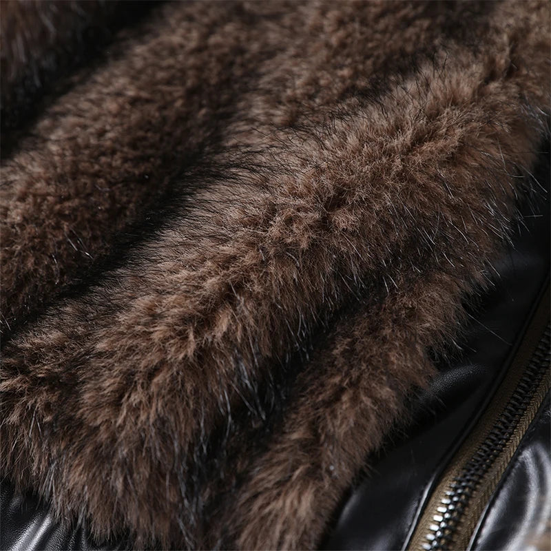 Jackets - Winter's Elegant Brown Faux Fur Jacket for Women