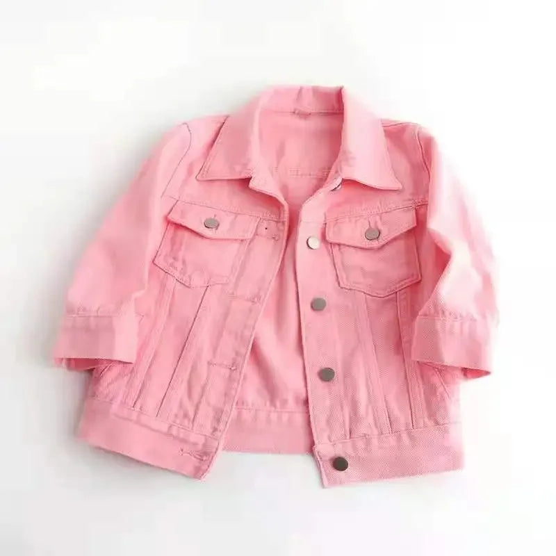 Jackets- Women Boxy Denim Jacket with 3/4 Sleeves- - Pekosa Women Fashion