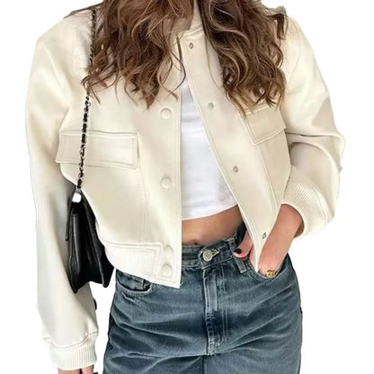 Jackets- Women's Cropped Jacket from Casual to Classy- - Pekosa Women Fashion