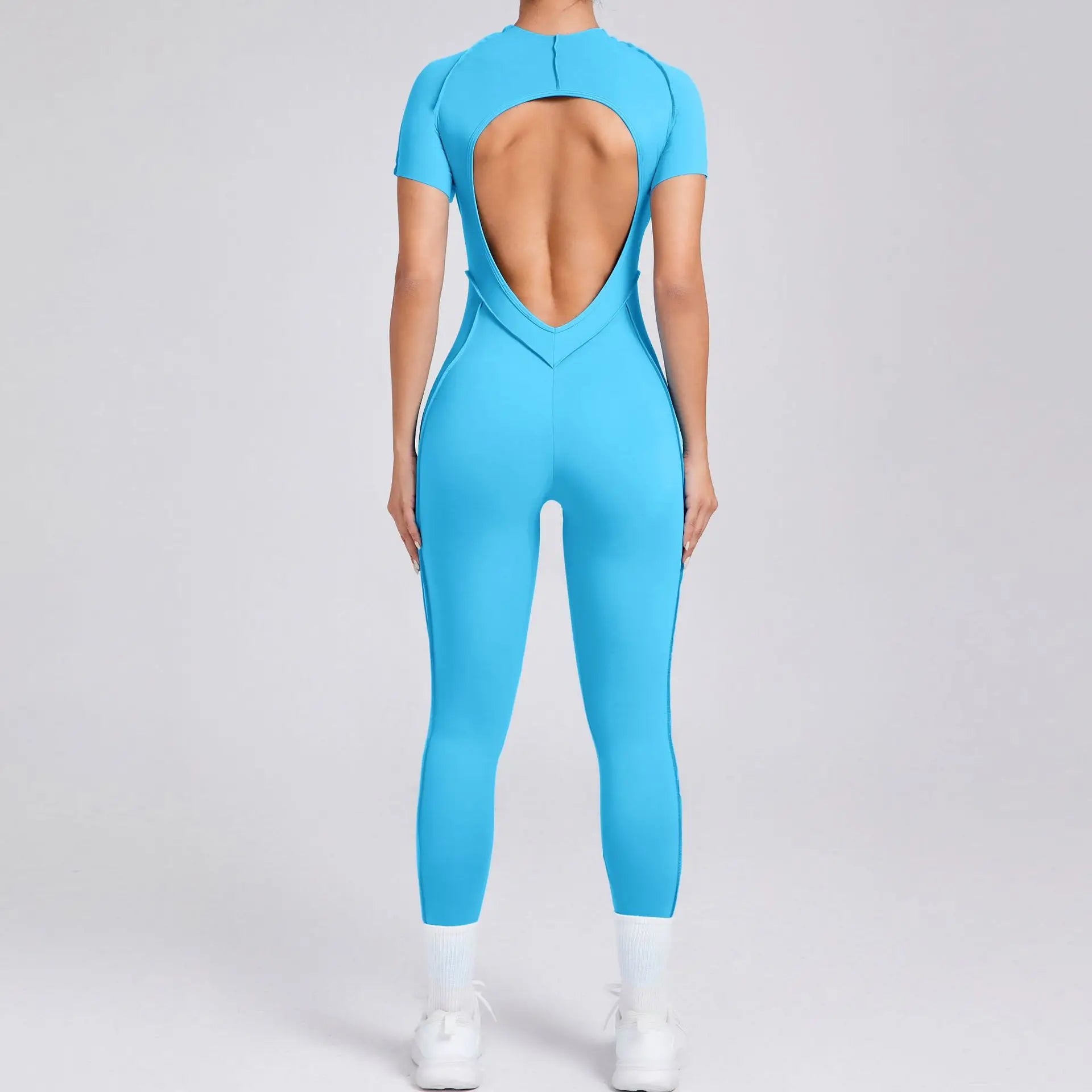 Jumpsuits - Gym Backless Jumpsuit Full-Length Sporty Pantsuits