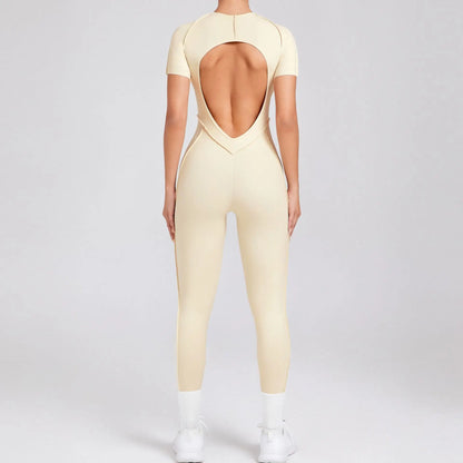 Jumpsuits - Gym Backless Jumpsuit Full-Length Sporty Pantsuits