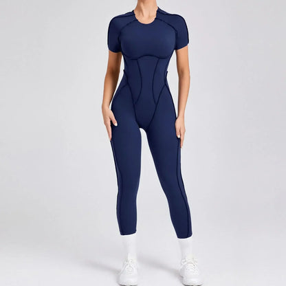 Jumpsuits - Gym Backless Jumpsuit Full-Length Sporty Pantsuits