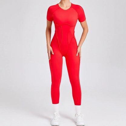 Jumpsuits - Gym Backless Jumpsuit Full-Length Sporty Pantsuits