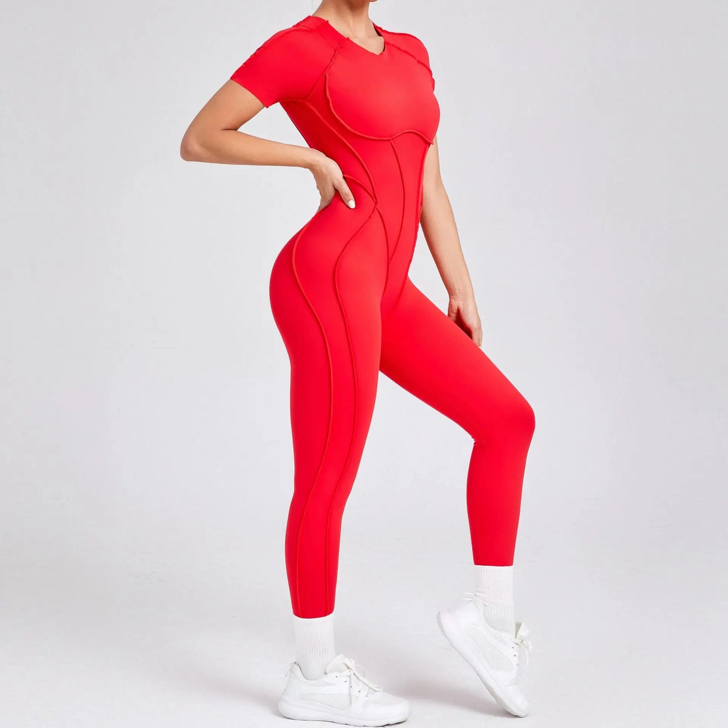 Jumpsuits - Gym Backless Jumpsuit Full-Length Sporty Pantsuits