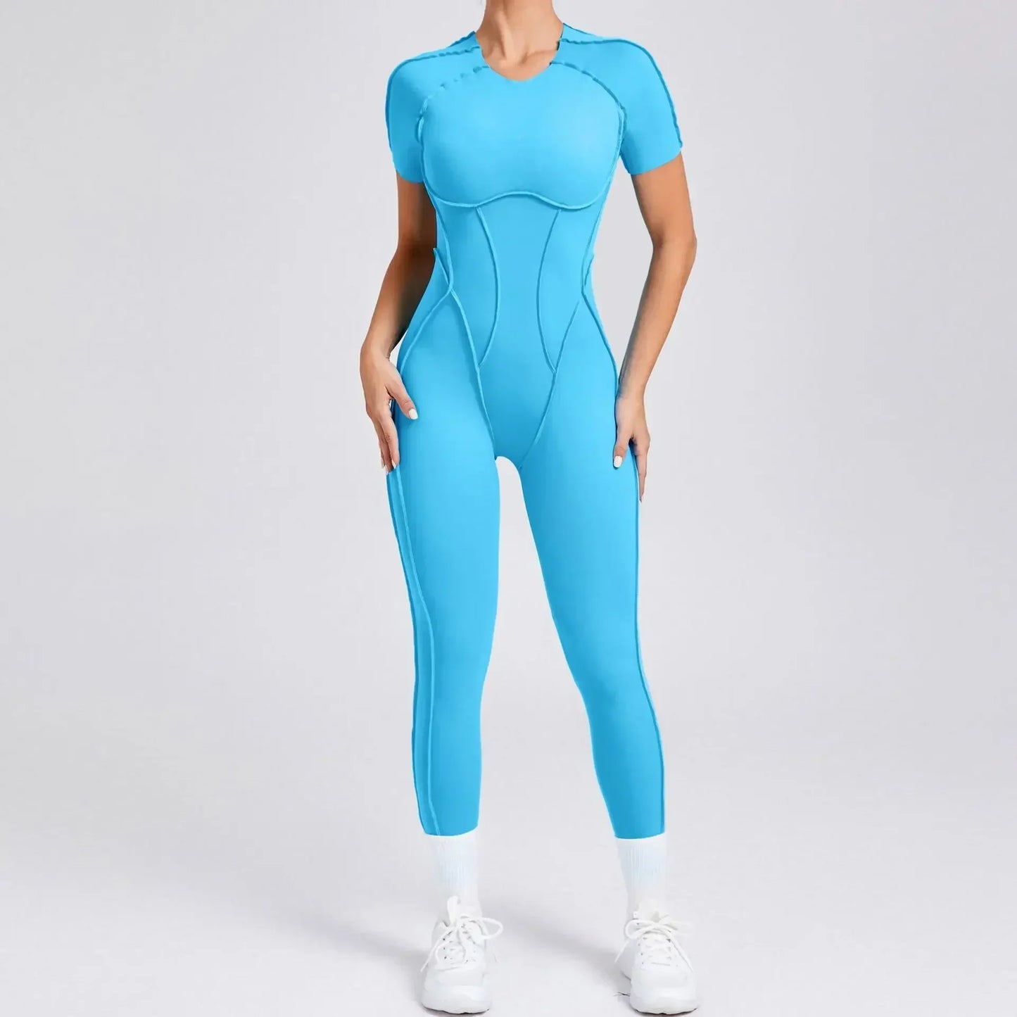 Jumpsuits - Gym Backless Jumpsuit Full-Length Sporty Pantsuits