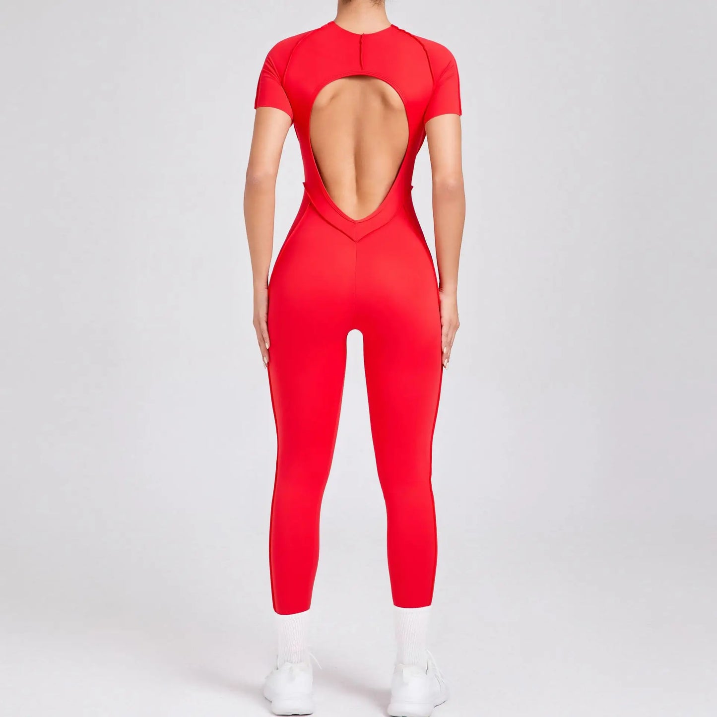 Jumpsuits - Gym Backless Jumpsuit Full-Length Sporty Pantsuits