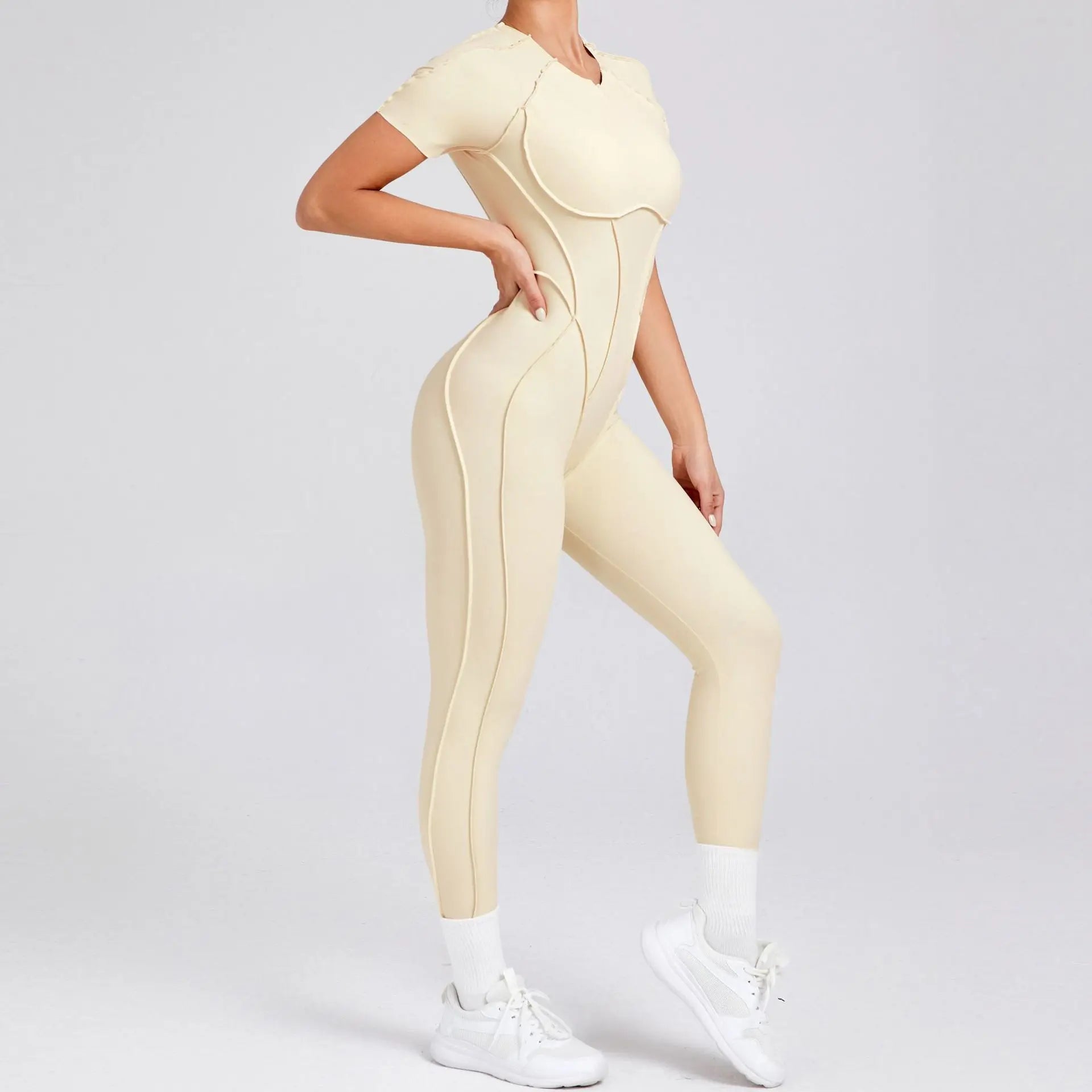 Jumpsuits - Gym Backless Jumpsuit Full-Length Sporty Pantsuits