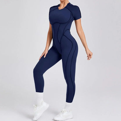 Jumpsuits - Gym Backless Jumpsuit Full-Length Sporty Pantsuits