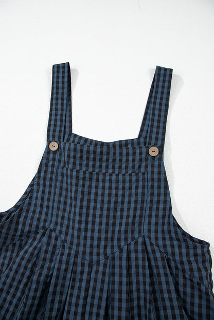 Jumpsuits & Rompers - Plaid Cotton Overalls Checkered Bib Pants