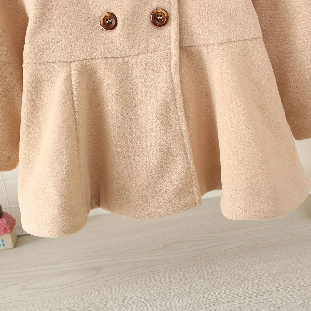 Kids Coats - Baby Girl Fleece Peter Pan Coat Toddler Winter Outerwear