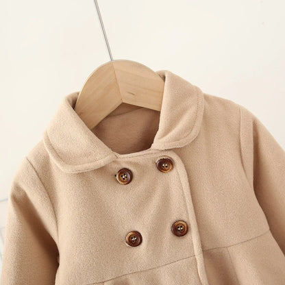 Kids Coats - Baby Girl Fleece Peter Pan Coat Toddler Winter Outerwear