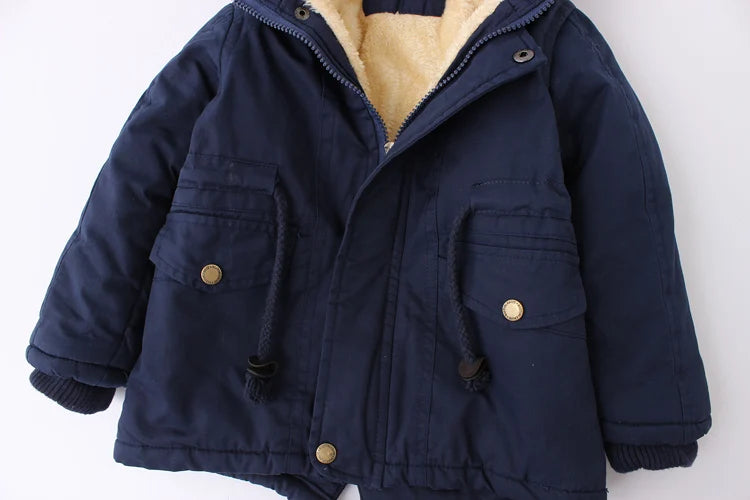 Kids Coats - Kids' Hooded Winter Coat Fleece-Lined Jackets